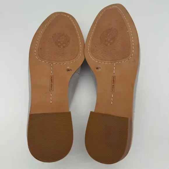 Vince Camuto Cretinian Micro Stud Academia Light Gray Suede Loafers 9.5 - Picture 4 of 5